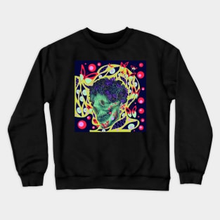 the floral death with a smile ecopop butterfly Crewneck Sweatshirt